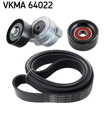 V formos rumbuotas diržas, komplektas - VKMA 64022 SKF